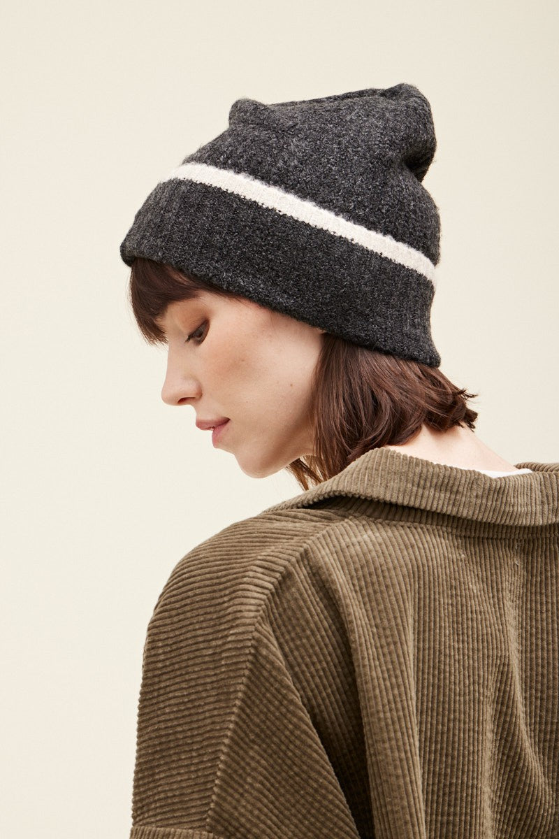 On The Move Beanie-Charcoal