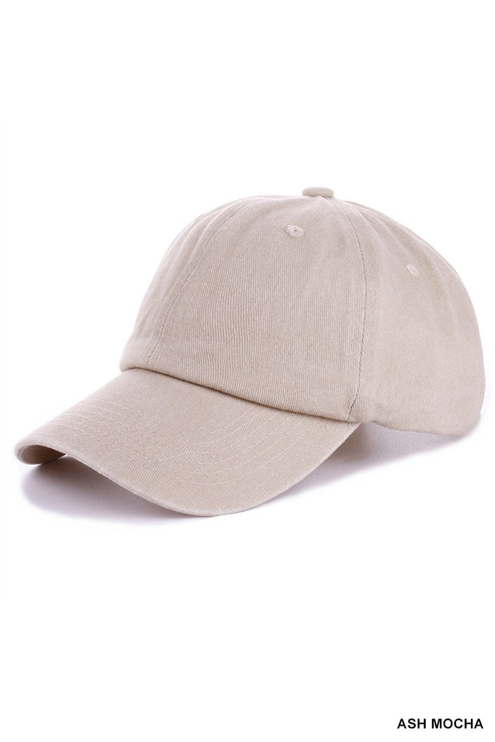 Vintage Wash Baseball Hat-Ash Mocha