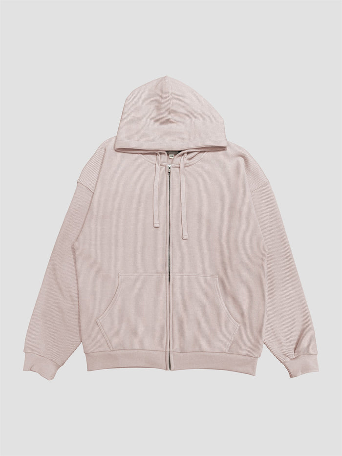 Saturdays Waffle Hoodie-Pink