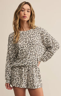 Z Supply Luxe Leopard Long Sleeve Top