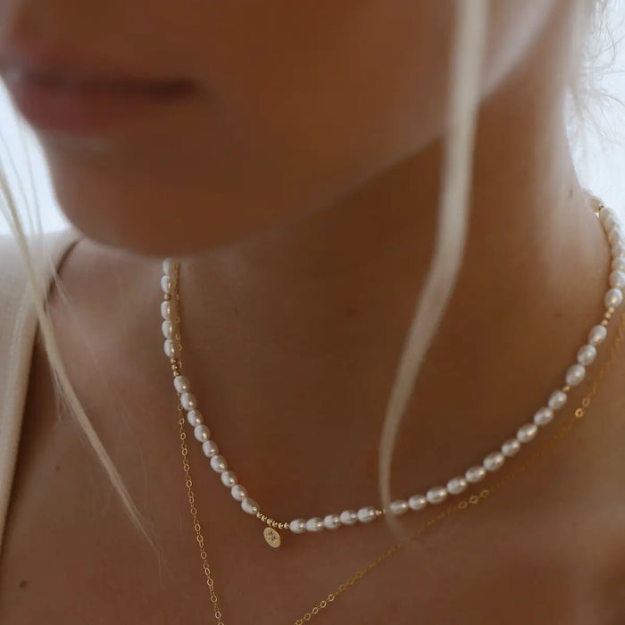 Pearl Beaded Star Necklace