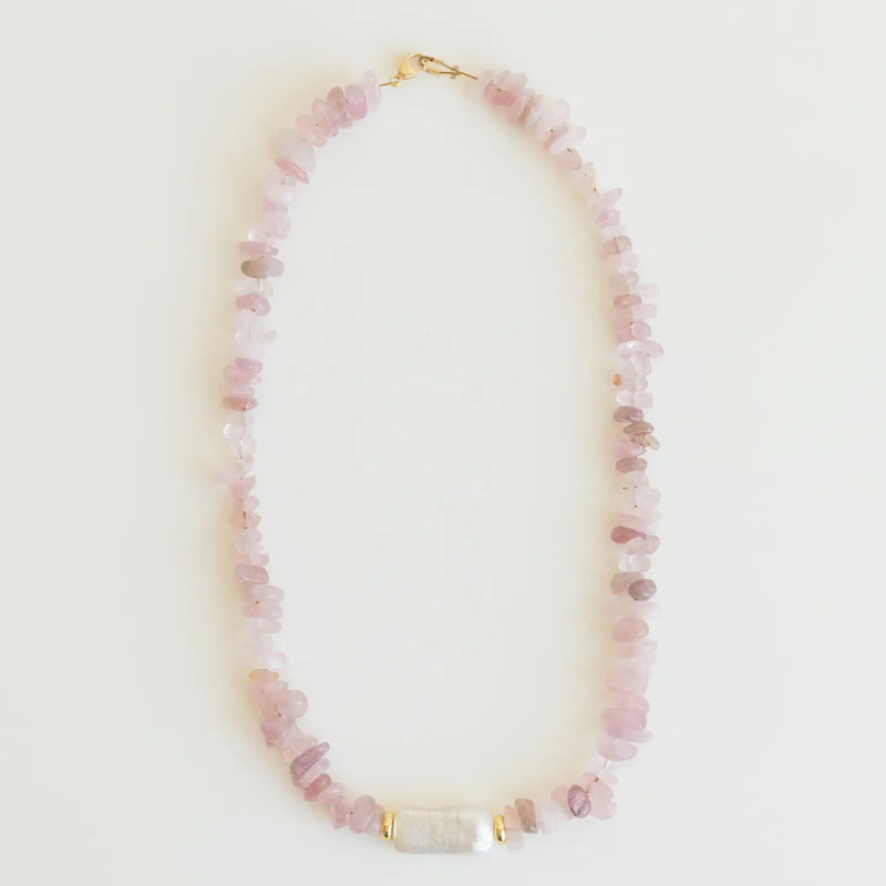 Rose Necklace-Rose Quartz