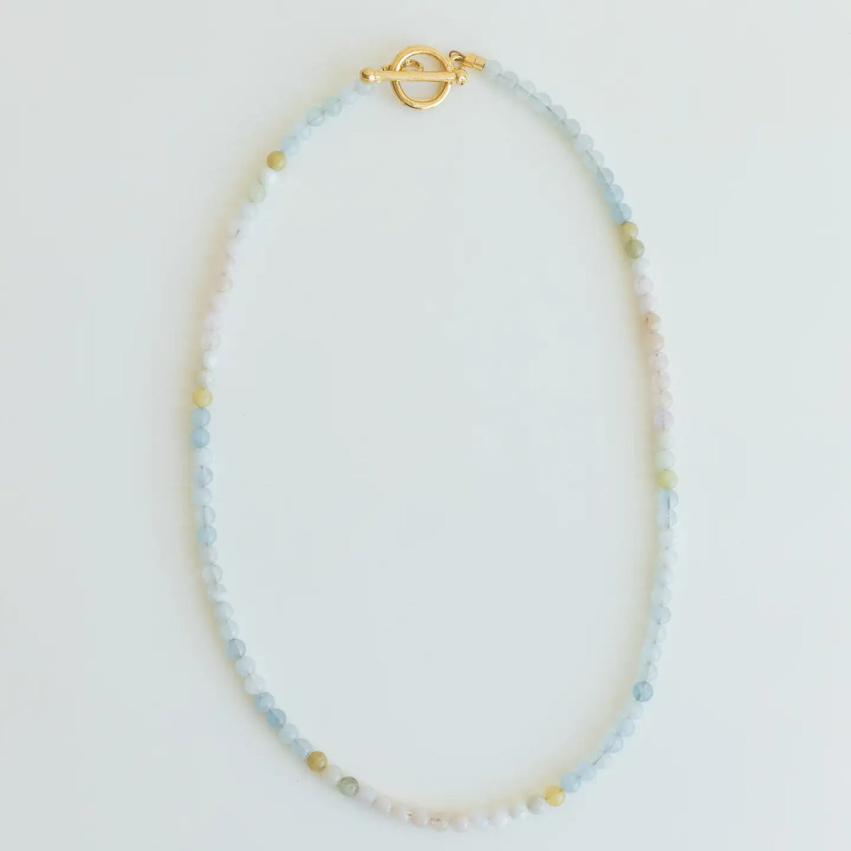 Aquamarine Mini Beaded Necklace