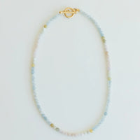 Aquamarine Mini Beaded Necklace
