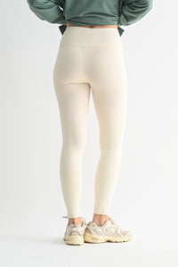 Core Ribbed Legging-Natural