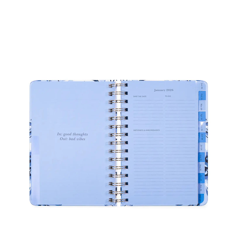 Kate Spade Floral Toile 12 Month Planner-Blue