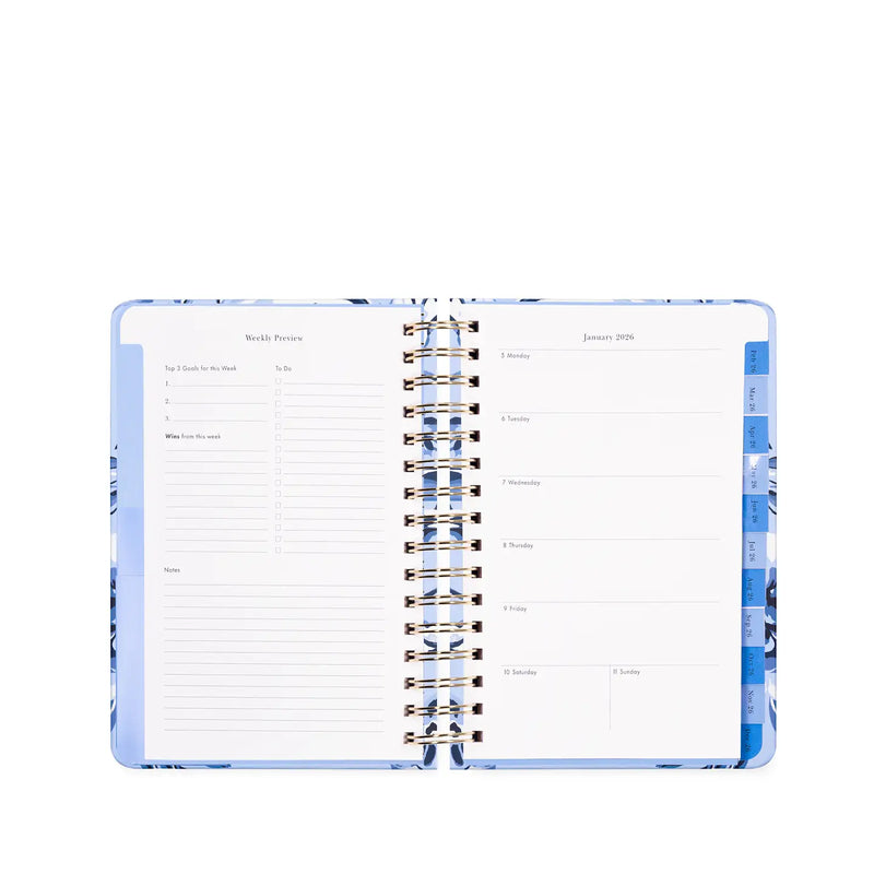 Kate Spade Floral Toile 12 Month Planner-Blue