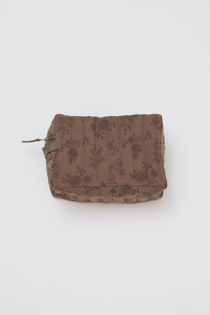 Quilted Pouch-Brown
