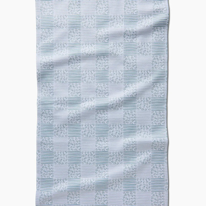 Mini Check Tea Towel-Green
