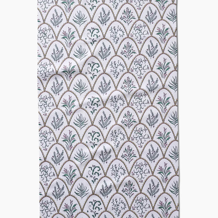 Floral Scallops Tea Towel