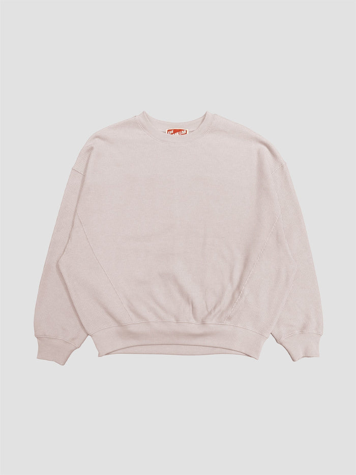 Saturdays Waffle Sweatshirt-Pink