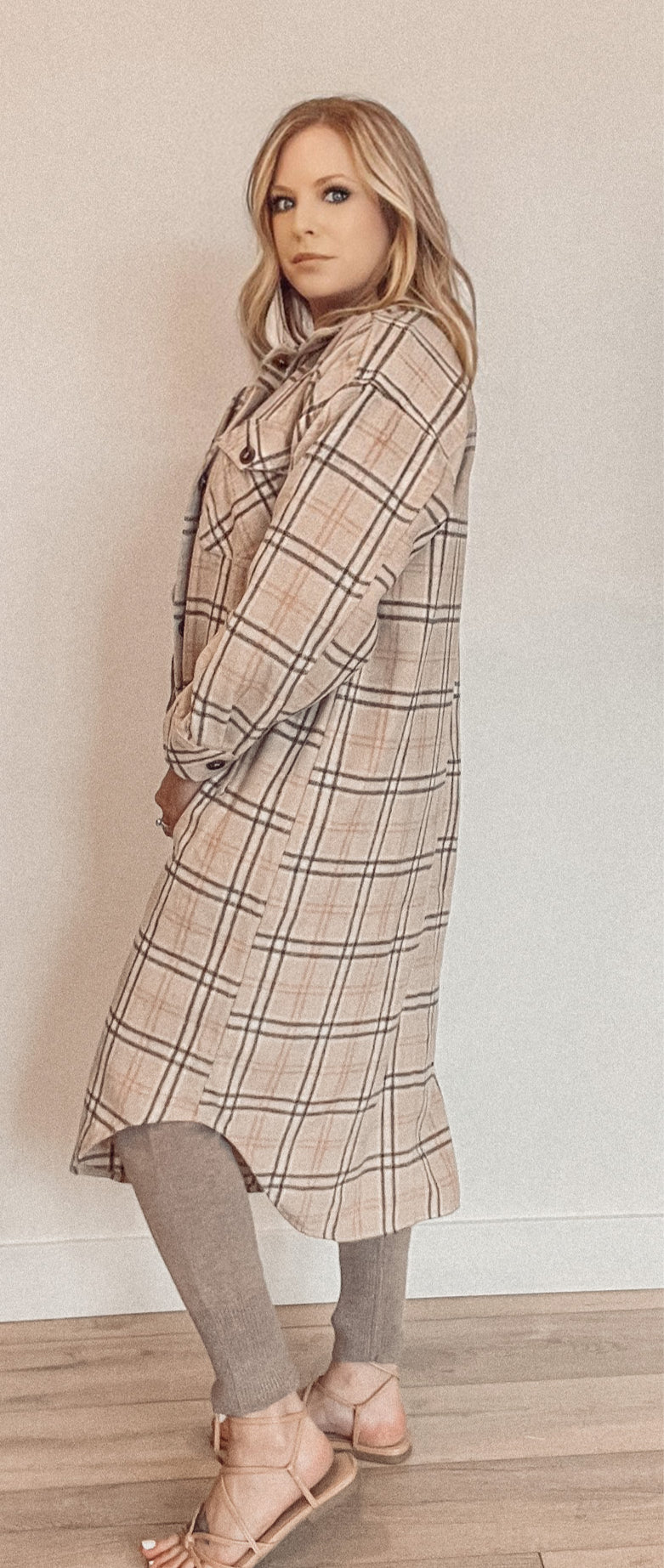 Chestnut Plaid Duster