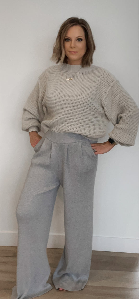 Elise Pleated Sweater Pant-Final Sale