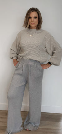 Elise Pleated Sweater Pant-Final Sale