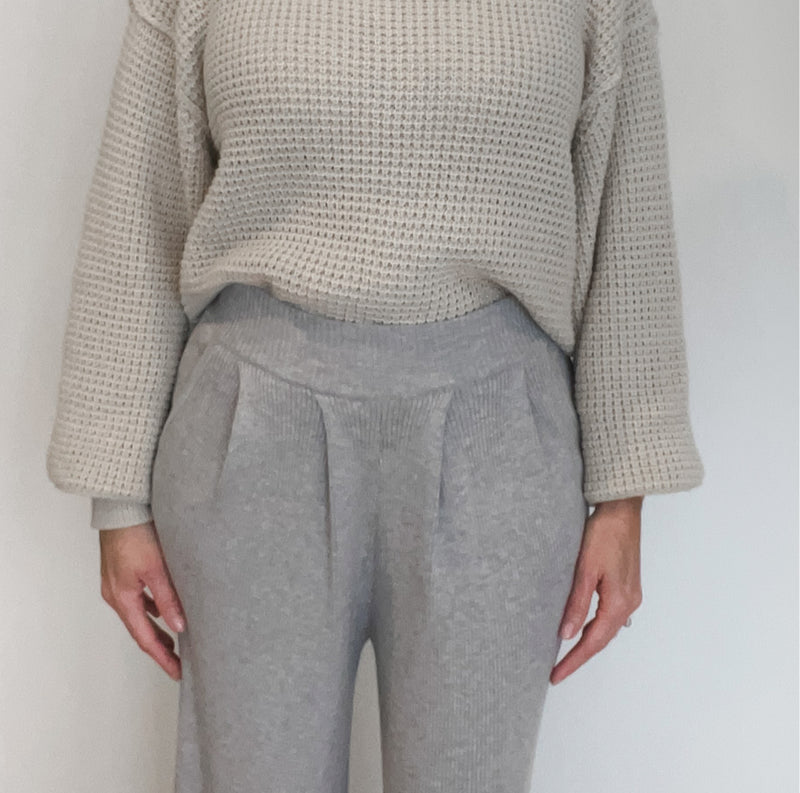 Elise Pleated Sweater Pant-Final Sale