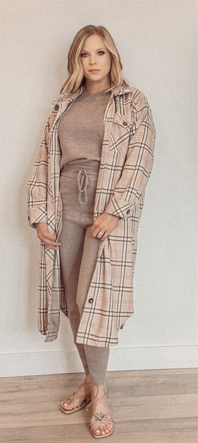 Chestnut Plaid Duster