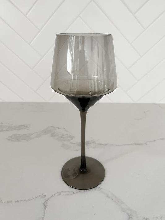 Smoke Grey Wine Glass